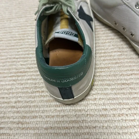 Golden goose size 38 color grey white green and navy star - Picture 5 of 6